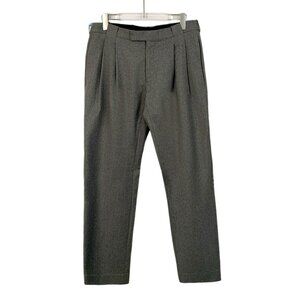 Dior Mens Gray Wool & Cashmere Pleated Dress Pants Size 46